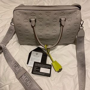 MCM Boston Essential Bag Grey New Crossbody hand